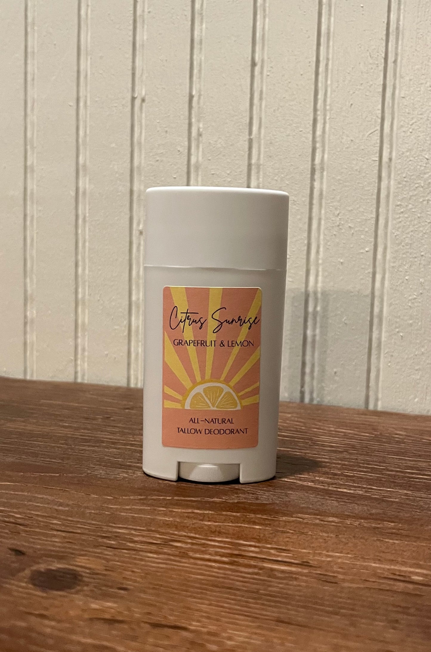 Citrus Sunrise- All-Natural Tallow Deodorant, 2 oz.
