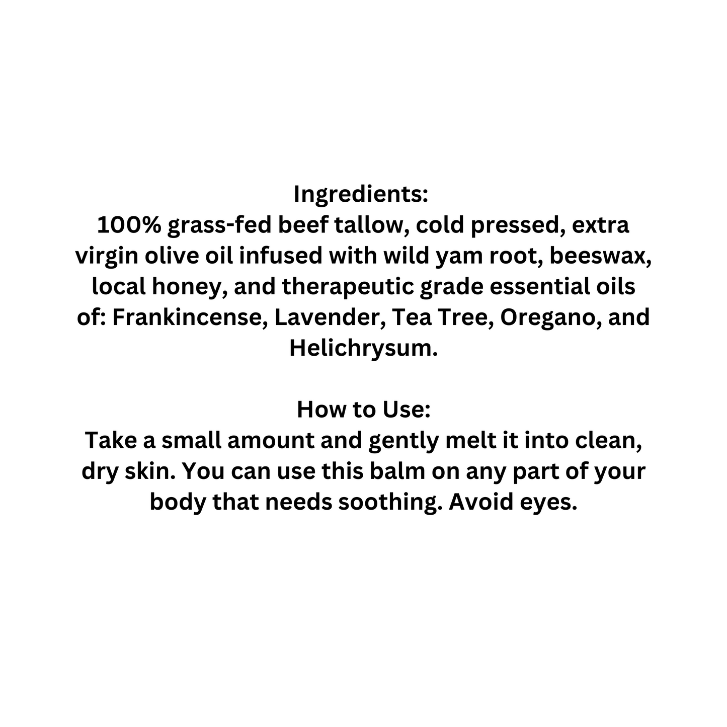 Tallow and Honey First Aid Balm, 2oz