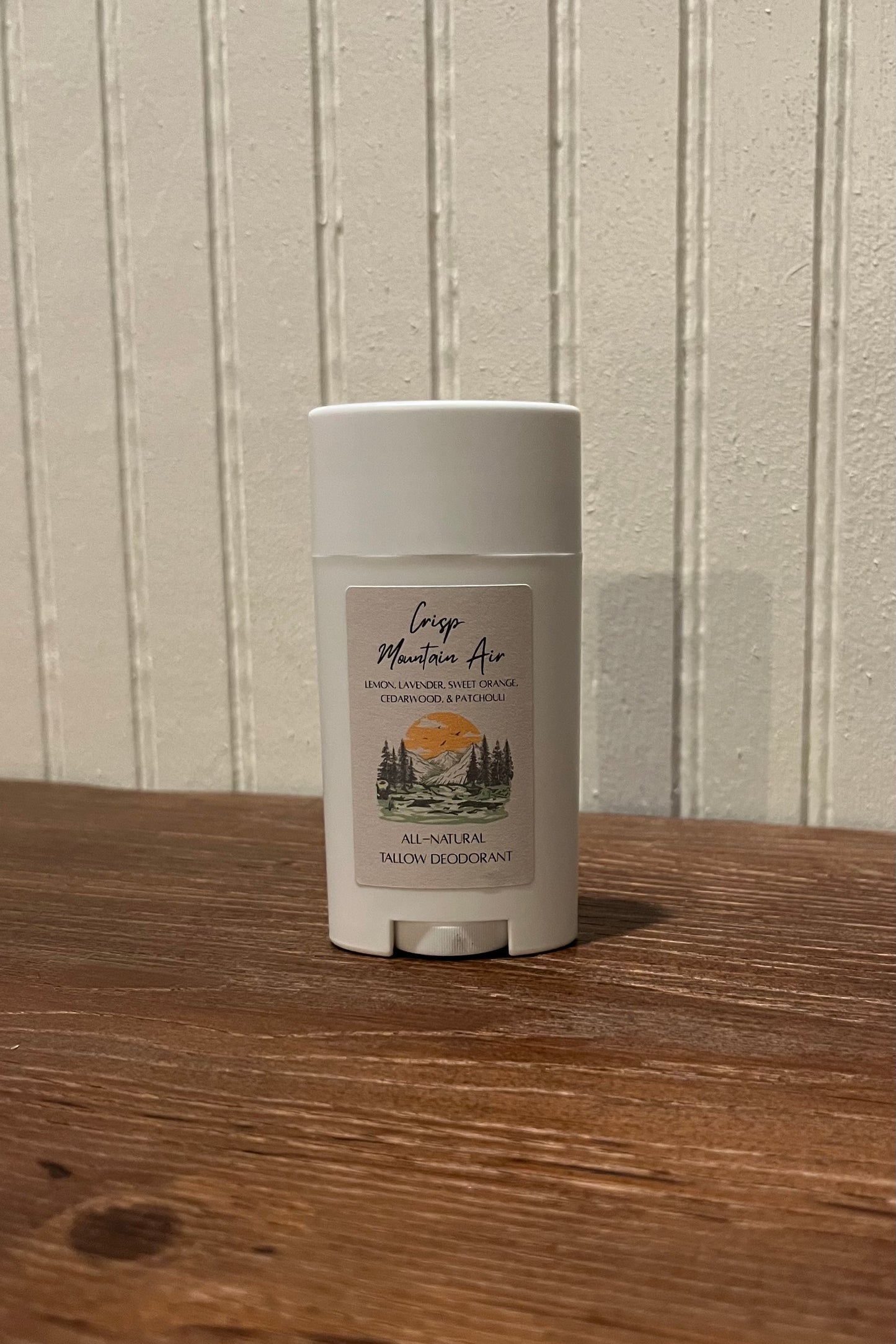Crisp Mountain Air- All-Natural Tallow Deodorant, 2oz.