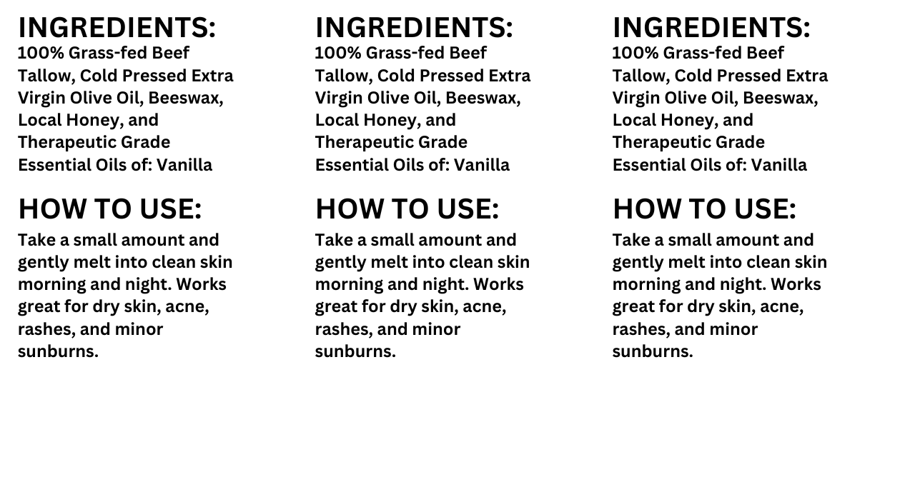 Vanilla Bean Whipped Tallow Lotion